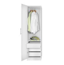 Shop with afterpay on eligible items. Alta Narrow Wardrobe Closet Left Door 3 Interior Drawers Contempo Space