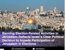 The numerator is the number of votes cast. Banning Election Related Activities In Jerusalem Reflects Israel S Clear Political Decision To Impede Participation Of Jerusalem In Elections Palestinian Centre For Human Rights