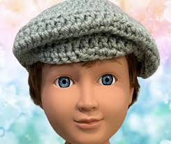 18" Easter Crochet Boy Outfit, 18" Doll Clothes Pattern, Crochet Doll  Pants, Crochet Doll Shoes, Crochet Doll Shirt, Doll Hat, Drivers Cap