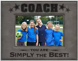 8x10 vertical frames holds a 5x7 & 3.5x4.5 picture. Amazon Com Coach Picture Frame Gray 5x7 Engraved Leatherette Picture Frame Baseball Football Soccer Basketball Or Any Sport For Coach Birthday Christmas