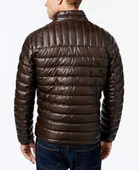 Tommy Hilfiger Men S Quilted Faux Leather Puffer Jacket Black Xl Leather Puffer Jacket Tommy Hilfiger Man Man Quilt