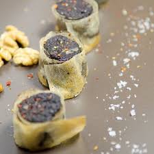 Croustillants De Boudin Noir Au Porto Et Noix Boudin Noir Alimentation Croustillant