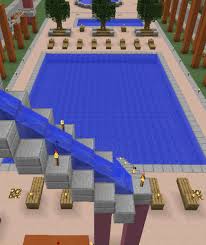Water Slide With Pool Blueprints For Minecraft Houses Castles Towers And More Grabcraft