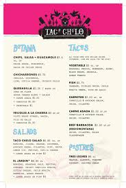 Official del taco (r) website: Taco Chelo Menu In Phoenix Arizona Usa