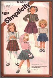 Simplicity 6133 Girls Skirt In Two Lengths Size 4 Or 5 Used Sewing Pattern