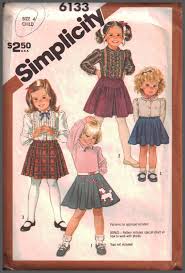 simplicity 6133 girls skirt in two lengths size 4 or 5 used sewing pattern