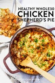 This easy, comforting shepherd's pie recipe is the perfect antidote to a cold winters day. Whole30 Chicken Shepherd S Pie The Bewitchin Kitchen