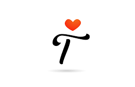 Find letter t stock photos and editorial news pictures from getty images. Handwritten T Alphabet Letter Icon Logo Design Creative Template For Business With Love Heart 5866855 Vector Art At Vecteezy
