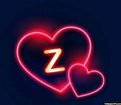 Z Name Dp Pics For Whatapp N Facebook With Neon Light Heart Black Background Name Wallpaper Black Background Wallpaper Lettering