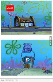 The chum bucket, which is across the street from the krusty krab. The Krusty Krab N Chum Bucket In Real Life 9gag