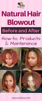 How To Blow Out Natural Hair Before And After Pictures Of Long Hair Natural Blow Out And Short Hair Natu Natural Hair Blowout Blowout Hair Natural Hair Styles