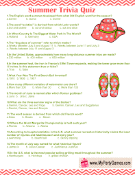 Kennedy, was found dead in her bedroom august 5, 1962? Free Printable Summer Trivia Quiz