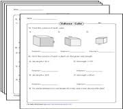 There are rectangular prisms drawn with cubes and drawn with dimensions. Volume Of A Rectangular Prism Worksheets