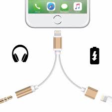2 In 1 For Apple Iphone 7 Iphone7 Plus Adapter Headphone Jack Usb Charging Charger Aux Cable Lighting To 3 5mm Female Converter Apple Iphone Iphone 7 Iphone