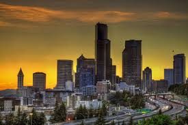 Seattle Washington Downtown Skyline At Sunset Seattle Photography Seattle Washington Skyline