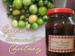 Easy Green Tomato Chutney Recipe Recipe Tomato Chutney Chutney Green Tomato Chutney Recipe