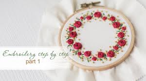 Creating mixed media products by combining embroidery and vinyl or glitter does 3 important things for your new business Embroidery Step By Step Lesson Part 1 Woven Rose Stitch Youtube