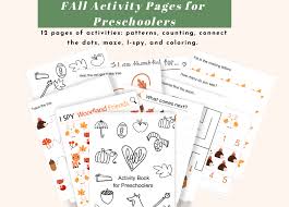Monthly activities for preschoolers (6). Free Printable Fall Activity Book For Preschoolers Shabby Mint Chic Party