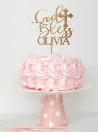 Baptism Cake Topper God Bless Cake Topper Cross Cake Topper Etsy Baptism Cake Toppers Communion Cake Topper Birthday Cake Toppers