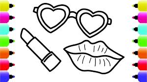 Lipstick Coloring Pages Drawing And How To Draw Lipstick For Kids