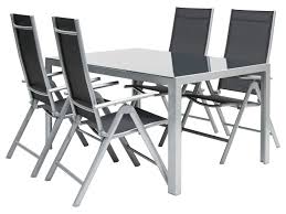 Die schönen seiten des landlebens: Florabest Alu Gartenmobelset 5 Teilig Alu Glastisch Mit Klappsesseln Grau Lidl De