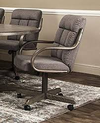 Caster Chair Company Garrett Swivel Tilt Caster Arm Chair In Smoke Tweed Fabric Review Caster Chairs Upholstered Arm Chair Solid Wood Dining Chairs