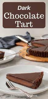This Dark Chocolate Tart Recipe Is A Perfect Dessert For Chocolate Lovers The Simple No Bake Crust Is Chocolate Tarts Recipe Easy Tart Recipes Chocolate Tart
