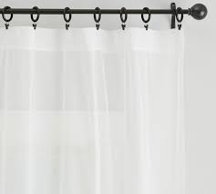 Keep in mind you'll see sheers through the grommet holes. Classic Voile Rod Pocket Sheer Curtain Pottery Barn