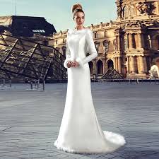 Abiti da sposa semplici, da principessa, stile impero, abiti da sposa. Modest Caldo Di Inverno Della Pelliccia Abito Da Sposa Manica Lunga Natale Abiti Abiti Femminili Invernali Vestiti Premaman Invernali Abito Da Sposa Invernale
