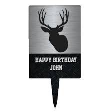 Pick colors that coordinate with your party decor for the perfect touch. Hunting Cake Toppers Zazzle