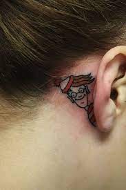 Funny Behind The Ear Tattoo Clever Tattoos Ear Tattoo Funny Tattoos