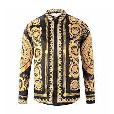 2019 Men S Dress Shirts Fashion Casual Shirt Men Medusa Black Gold Rose Fancy Slim Fit Shirts