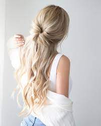 Good Photo Half Up Half Down Hair Easy Ideas With Your Wedding You Want To Appear The Most Wond In 2021 Easy Hairstyles For Long Hair Haircuts For Fine Hair Hairstyle
