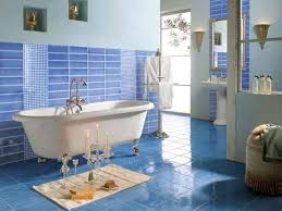 Bathroom Beach Bathroom Decorating Ideas With Small Bathroom Tile Ideas Blue Ceramic Floor Square Mirror B Blue Bathroom Bathroom Red Blue Bathroom Accessories