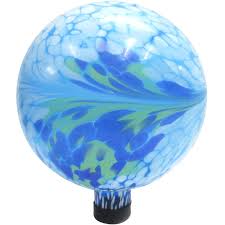 Solar fairy lights from repurposed ceiling light fixture globes. 10in Glass Ocean Blue Green Mix Swirl Gazing Ball Rubber Cap At Home