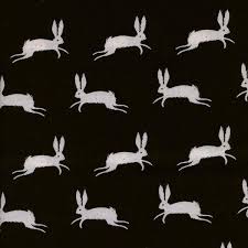 Black And White Cotton Fabric By The Yard Cotton Steel Ghost Bunny By Sarah Watts 1 2 Yard Black And White Cotton Bunnies Rabbit F Black And White Rabbit Black And White Fabric Cotton Quilts