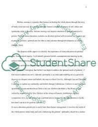 You've heard the term nursing intervention, but what is it exactly? The Importance Of Spiritual Care In The Nursing Practice Essay