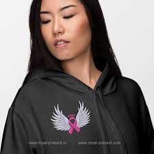 Click on the picture to enlarge. Pink Ribbon Free Machine Embroidery Design Royal Present
