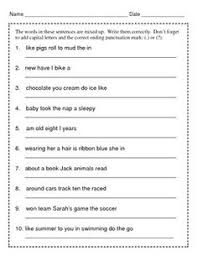 In these worksheets, students combine two simple sentences into one compound sentence using the suggested conjunction. 7 Jumbled Sentences Ideas Jumbled Words English Grammar Worksheets Grammar Worksheets