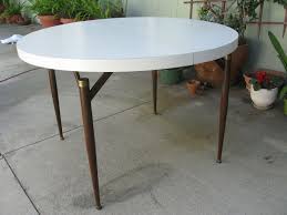 Mid Century Modern Walter Of Wabash White Laminate Dining Table With Leaf Dining Table With Leaf Dining Table Small Dining Table