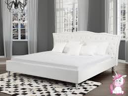 Neu Barock Polsterbett Unicorn Lederbett Leder Bett Weiss Mit Strasssteine Lattenrost Bettkasten Kaufen Bei I S Markus Wolf