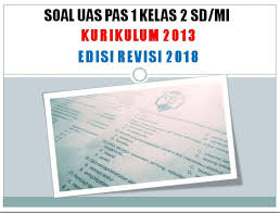 2018, kurtilas, k 13, ganjil, gasal edisi revisi th. Contoh Soal Uas Pas 1 Kelas 2 Tema 1 2 3 4 Kurikulum 2013 Revisi 2018