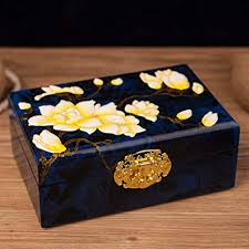 We have tons of jewelry furniture storage so that you can find what you are looking for this season. Amazon Com Haihf Jewelry Box China Furniture Online Lacquer Jewelry Box Oriental Furniture Gifts Black Lacquer Jewellery Box With Flowers Blue Kitchen Dining