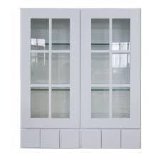 Sunny Wood Shw3642gd6 A Designer White Shaker Hill 36 X 42 Wall Cabinet With Glass Doors And 6 Drawers In 2020 Glass Cabinet Doors Wall Cabinet Glass Door