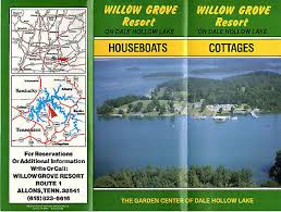 Relax on the deck in one of a thousand private coves while the kids splash into beautiful dale hollow lake off the water slide. Willow Grove Resort Cottages Houseboats Dale Hollow Lake Tn Vtge 1980 S Brochure Ebay