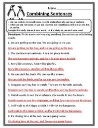 They'll read the sentences in the article and. Combining Sentences Worksheet Combining Sentence Practice Conjunctions Worksheet