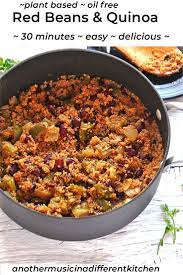 This Red Beans Quinoa Recipe Makes The Perfect Dinner For Those Busy Weeknights When You Really Beans Recipe Healthy Red Beans Recipe Oil Free Vegan Recipes
