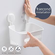 Shower & bath caddies : Taili Shower Caddy Drill Free With Vacuum Suction Cup Removable Shower Shelf Storage Basket For Shampoo Toiletries Kitchen Bathroom Bedroom Organizer Pricepulse