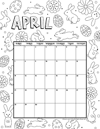 Check spelling or type a new query. April 2019 Coloring Calendar Woo Jr Kids Activities