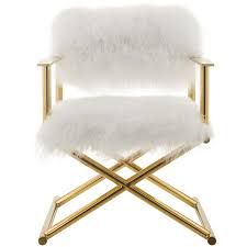 Modway Action Pure White Cashmere Accent Directors Chair White Cashmere Accent Chairs Directors Chair